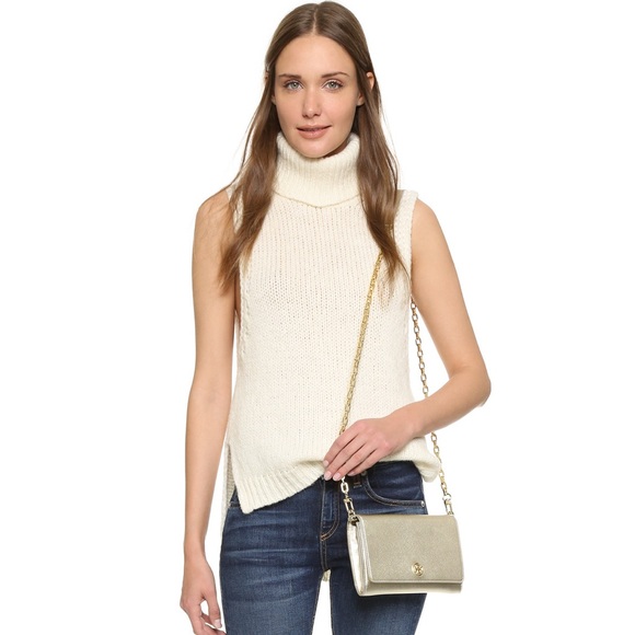 BRAND NEW Tory Burch Robinson Metallic Chain Wallet - Picture 2 of 6